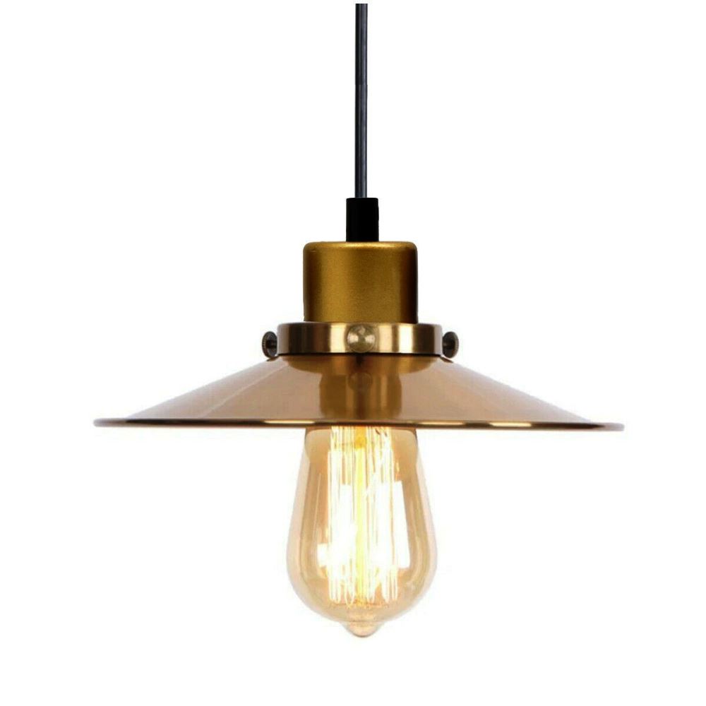 Ceiling Pendant New Modern Gold Flat Lamp Shade~2823-4