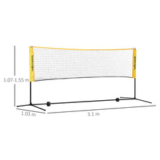 3(m) Badminton Net, Height Adjustable Outdoor Sports Net with Carry Bag, for Tennis, Pickleball and Volleyball-2