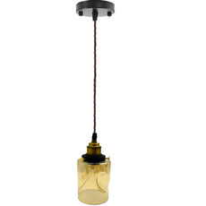 Vintage Industrial Glass LampShade Loft Black Ceiling Pendant Light~2901-0