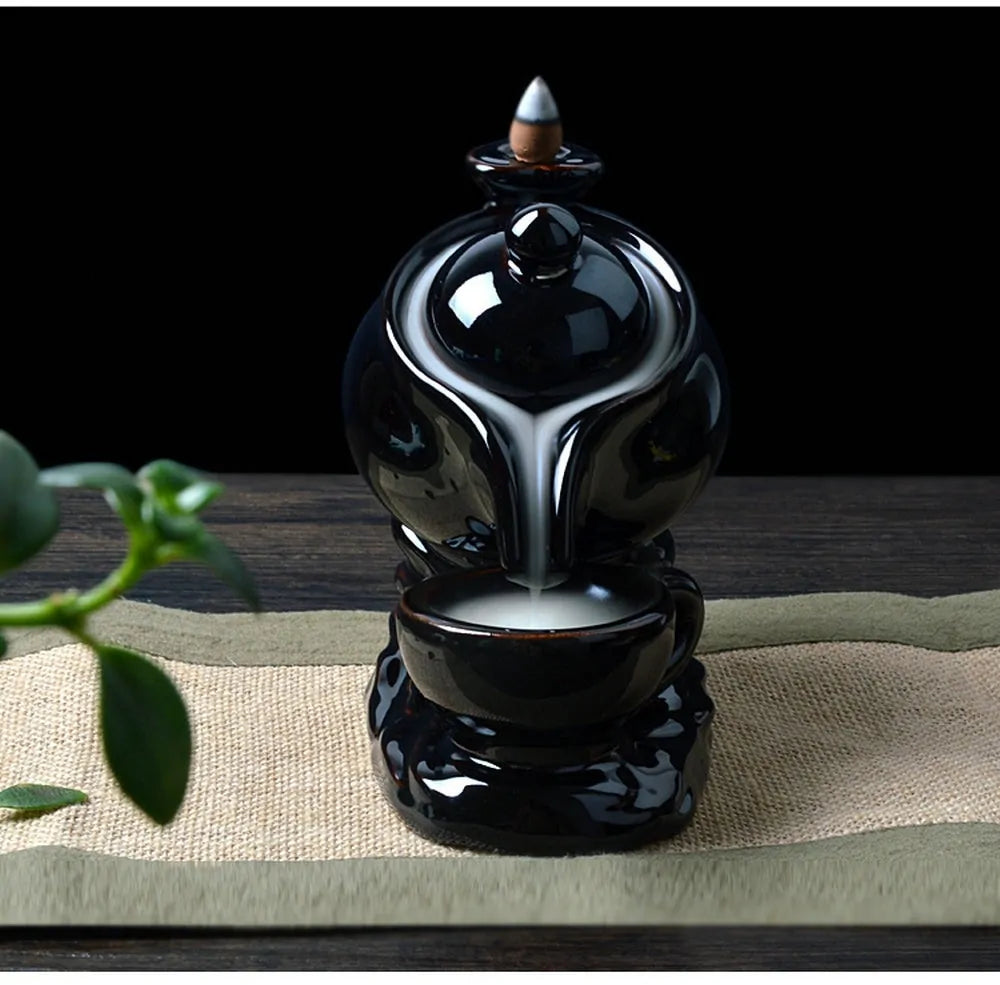 Teapot Ceramic Smoke Backflow Incense - Puritific