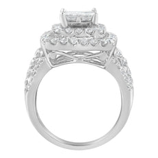 14KT White Gold Round and Princess Diamond Ring (2 1/4 cttw, H-I Color, SI1-SI2 Clarity) - Puritific