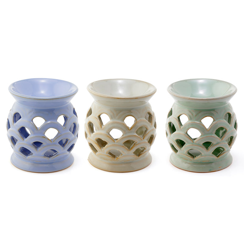 Ceramic Scallop Cut Out Eden Oil Burner OB329-0