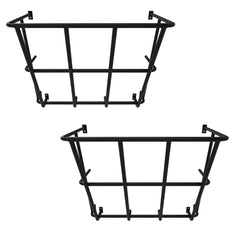 QVQE 2 Pack Hay Feeder 18 Gallon Multiple Sided Goat Hay Rack Heavy Duty Iron Hay Rack for Horse Effortless Installation in Farm Yield…