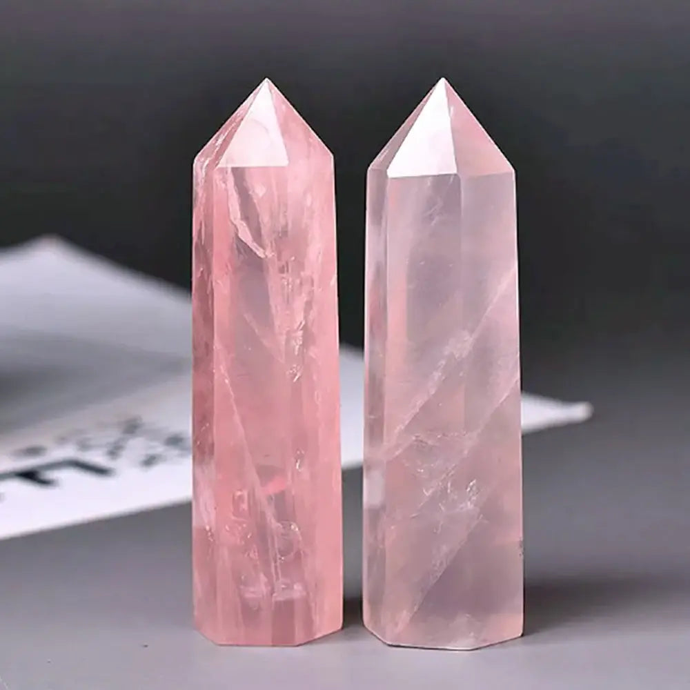 Rose Quartz Crystal Obelisk - Puritific