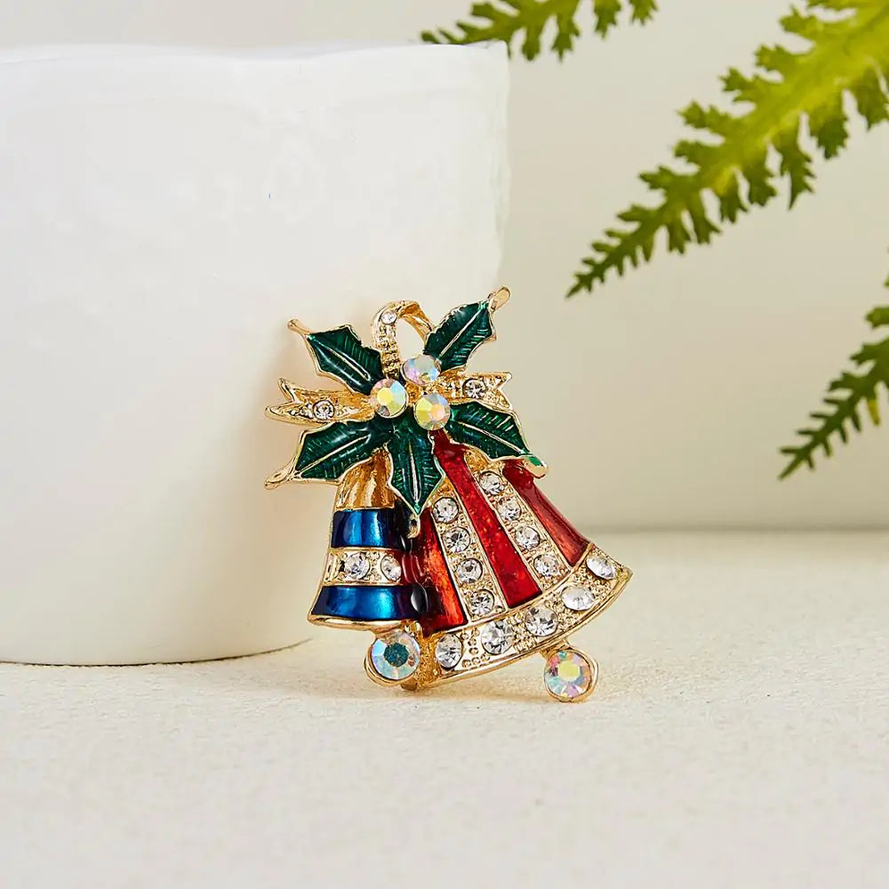 Lovely Xmas Enamel Brooch Pin - Puritific