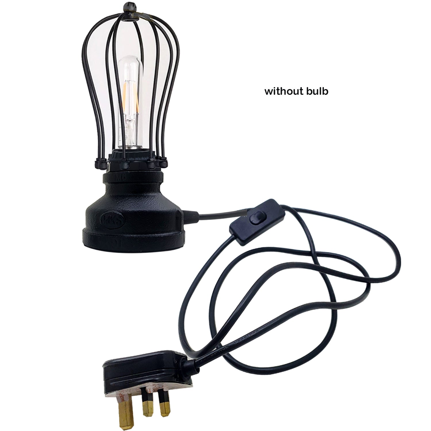 Table Lamp Light Industrial Table Lamp with Plug In Cord~5012-6