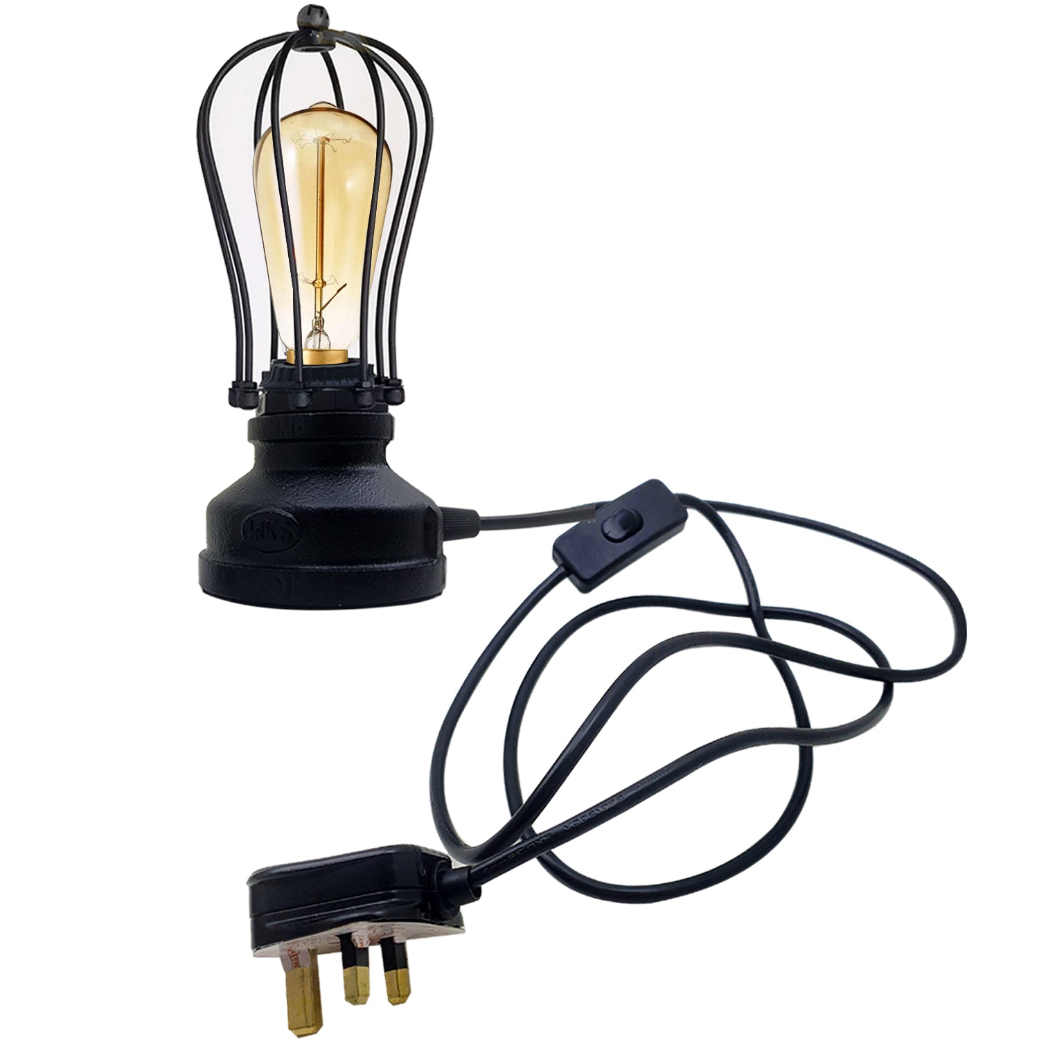 Table Lamp Light Industrial Table Lamp with Plug In Cord~5012-5