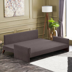 Sofa/Bed MOLDAU three - seater Brown 208x81x85cm-3