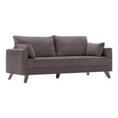 Sofa/Bed MOLDAU three - seater Brown 208x81x85cm-0