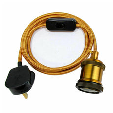 2m Plug In Pendant Set Flex Cable With Bulb Holder ~3119-8