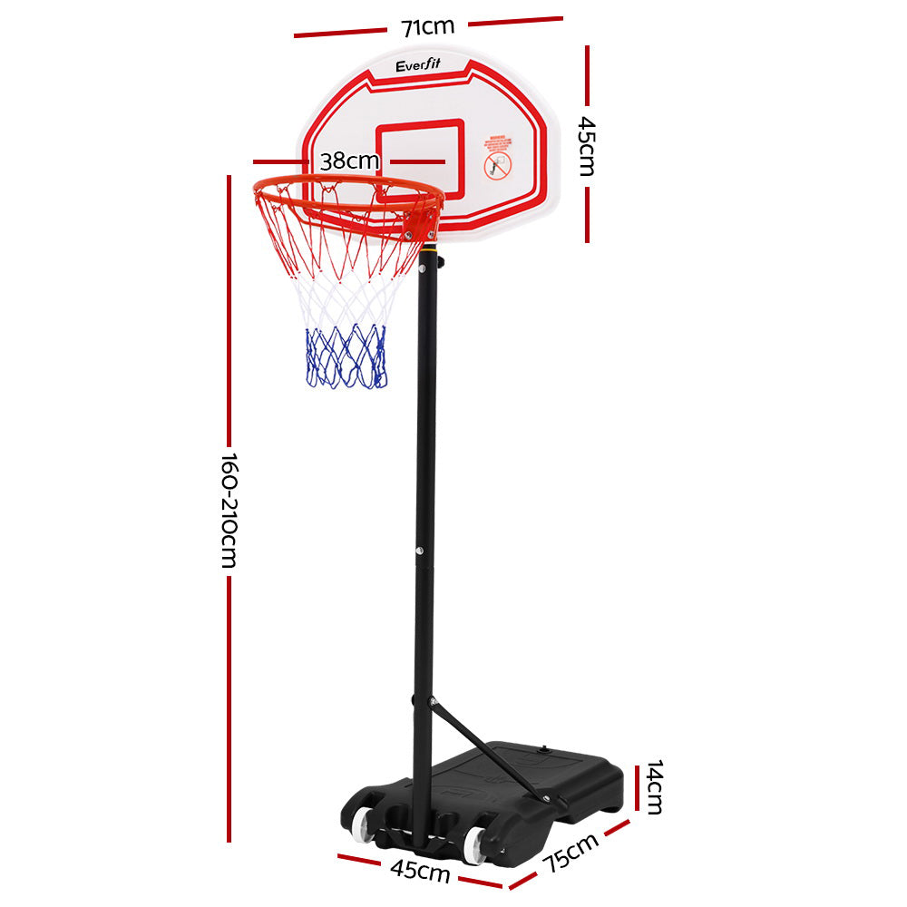 Pro Portable Basketball Stand System Hoop Height Adjustable Net Ring-1