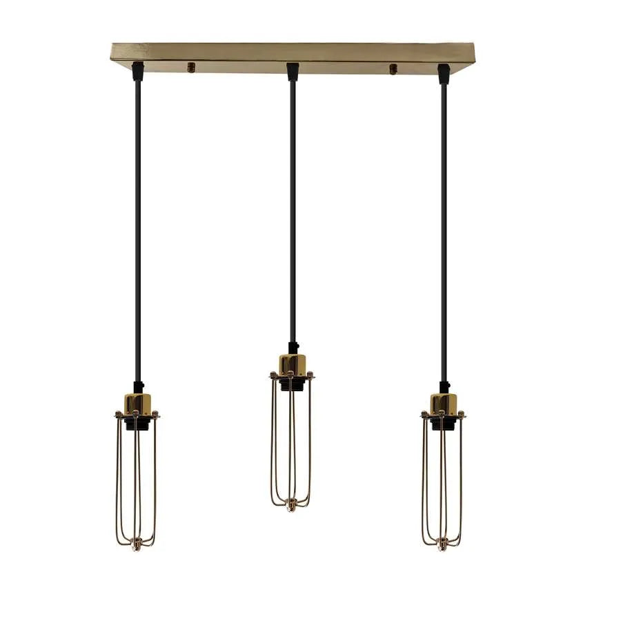 Cluster Long Tube Cage Pendant Light Fixture~5144-4