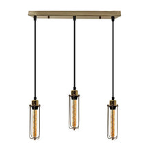 Cluster Long Tube Cage Pendant Light Fixture~5144-3