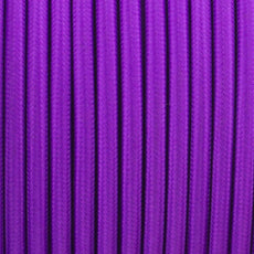 Braided Round Fabric Cable 2 Core Fabric Flex Purple~4729-0