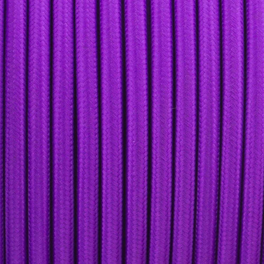 10m 2 Core Purple Flex Braided Round Fabric Cable ~4731-0