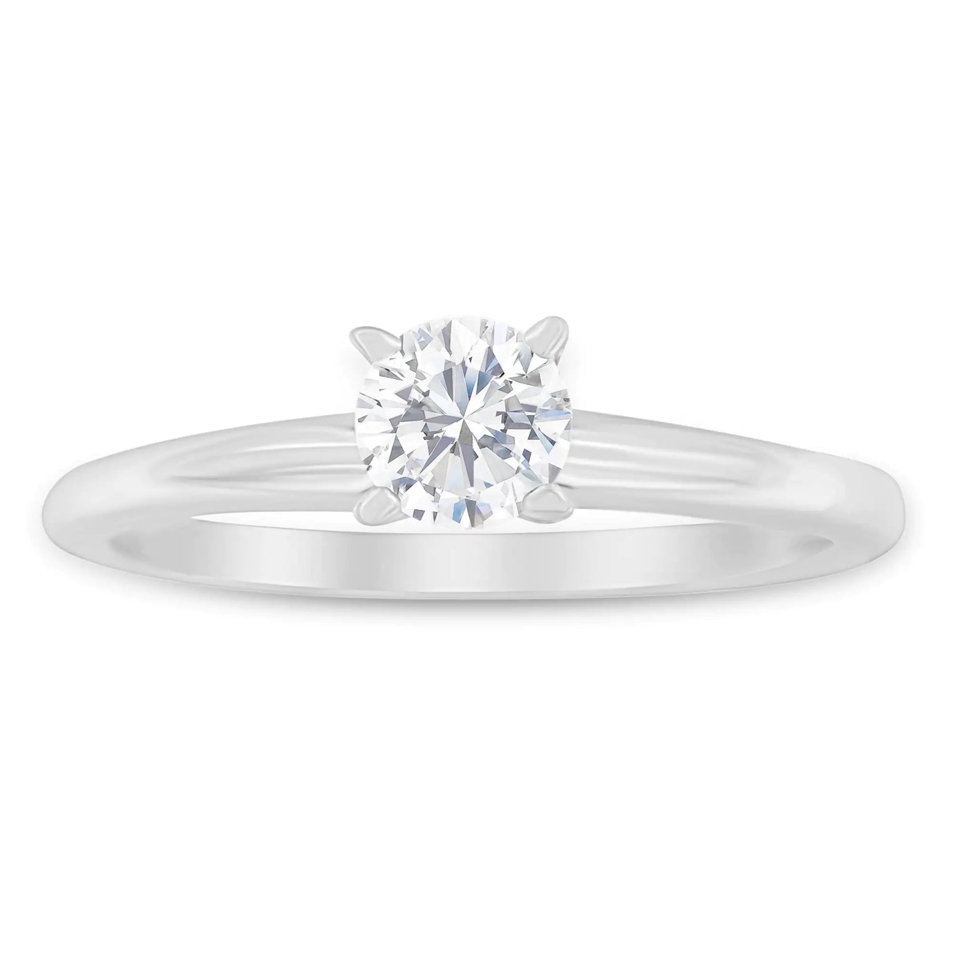 GIA Certified 14K Gold 1/2 Cttw Diamond Solitaire Engagement Ring (H Color, SI1 Clarity) - Puritific