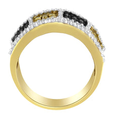 14KT Yellow Gold Champagne, Yellow and Round Diamond Band Ring (1 1/2 cttw, H-I Color, I1-I2 Clarity) - Puritific