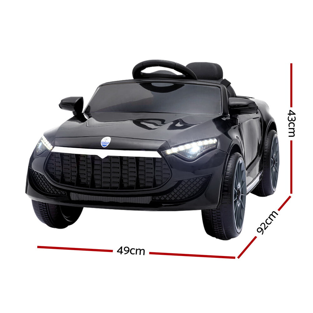 Rigo Kids Electric Ride On Car Toys Cars Horn Music Remote Control 12V Black-1