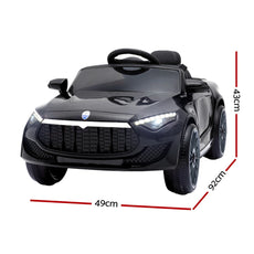 Rigo Kids Electric Ride On Car Toys Cars Horn Music Remote Control 12V Black-1