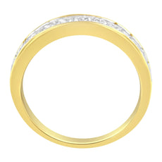 14KT Yellow Gold Diamond Channel Band Ring (1 cttw, H-I Color, SI2-I1 Clarity) - Puritific