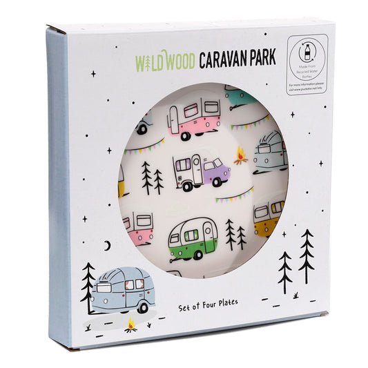 Recycled RPET Set of 4 Picnic Plates - Wildwood Caravan RPLAT01-0