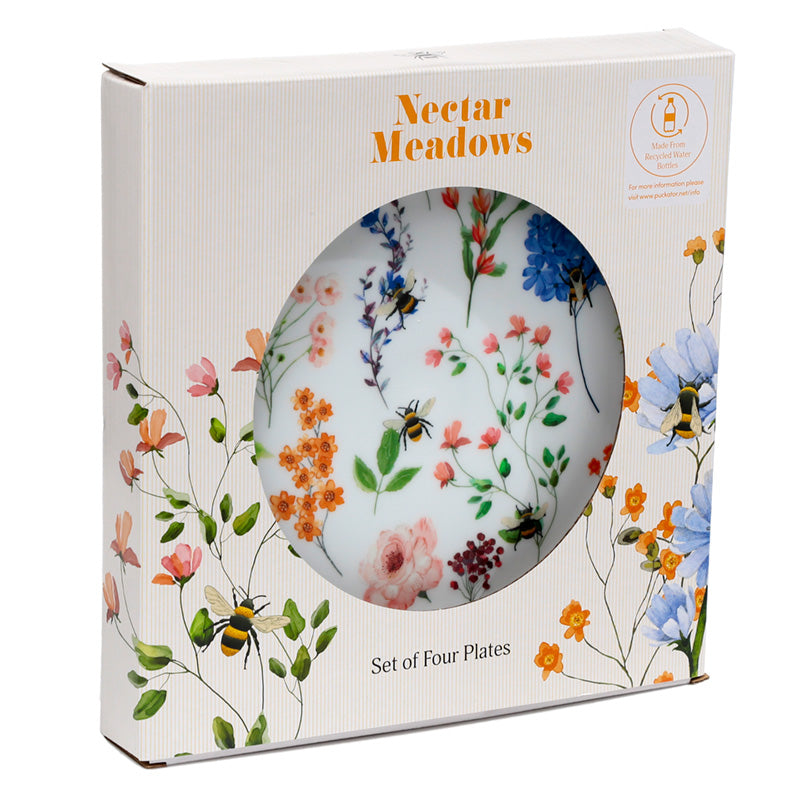 Recycled RPET Set of 4 Picnic Plates - Nectar Meadows RPLAT02-0