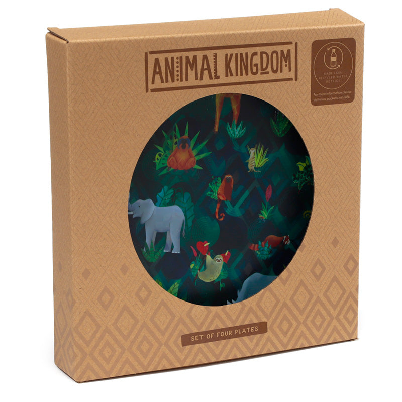 Recycled RPET Set of 4 Picnic Plates - Animal Kingdom RPLAT03-0