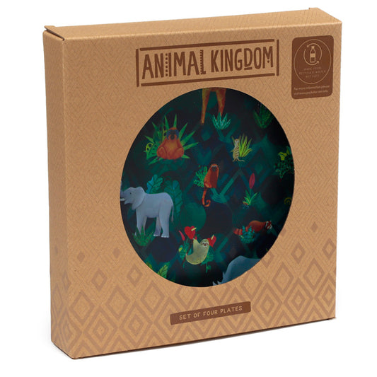 Recycled RPET Set of 4 Picnic Plates - Animal Kingdom RPLAT03-0