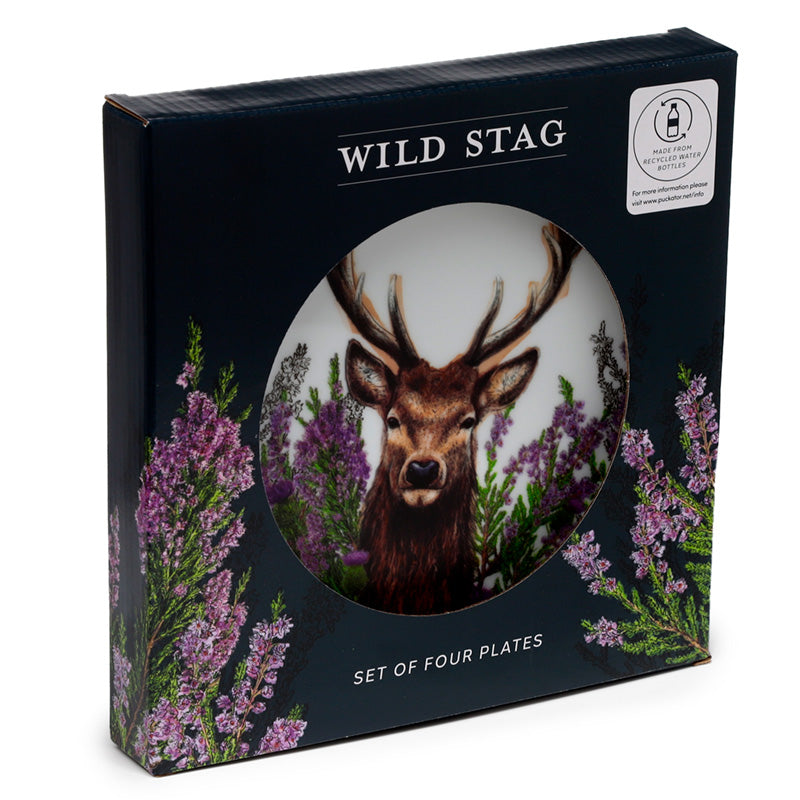 Recycled RPET Set of 4 Picnic Plates - Wild Stag RPLAT04-0