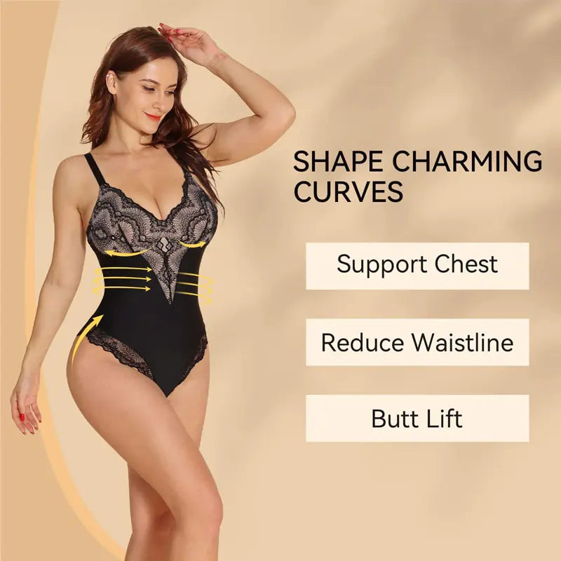 Lace Shapewear Bodysuit - Puritific