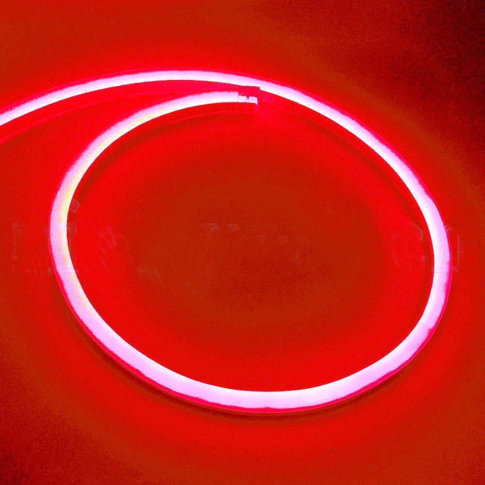 Red DC12V Neon LED Rope Light Commercial Flex Waterproof Strip Party Bar Sign Decor~2871-1