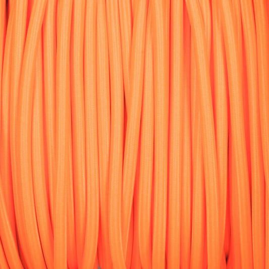 5m Orange Braided Vintage Cable Coloured Flex 2 Core Round Ledsone~4724-0