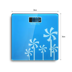 Bathroom Scale Weight Digital Printed Design Glass Weighing Scale ~5385-2