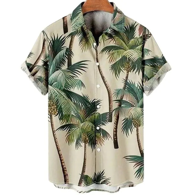 3D Coconut Tree Hawaiian Shirt For Men