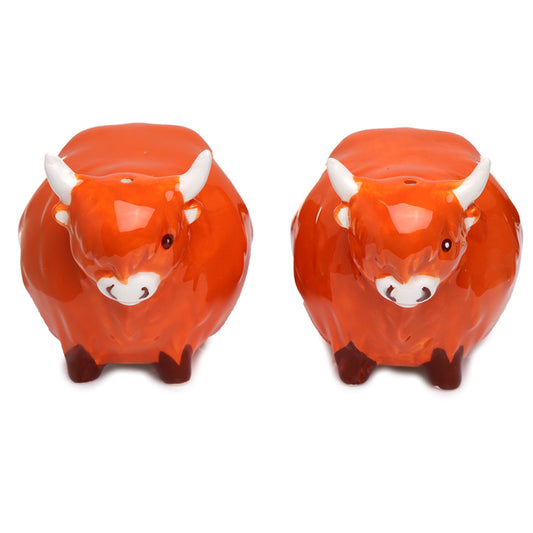 Ceramic Salt & Pepper Set - Highland Coo SP91-0