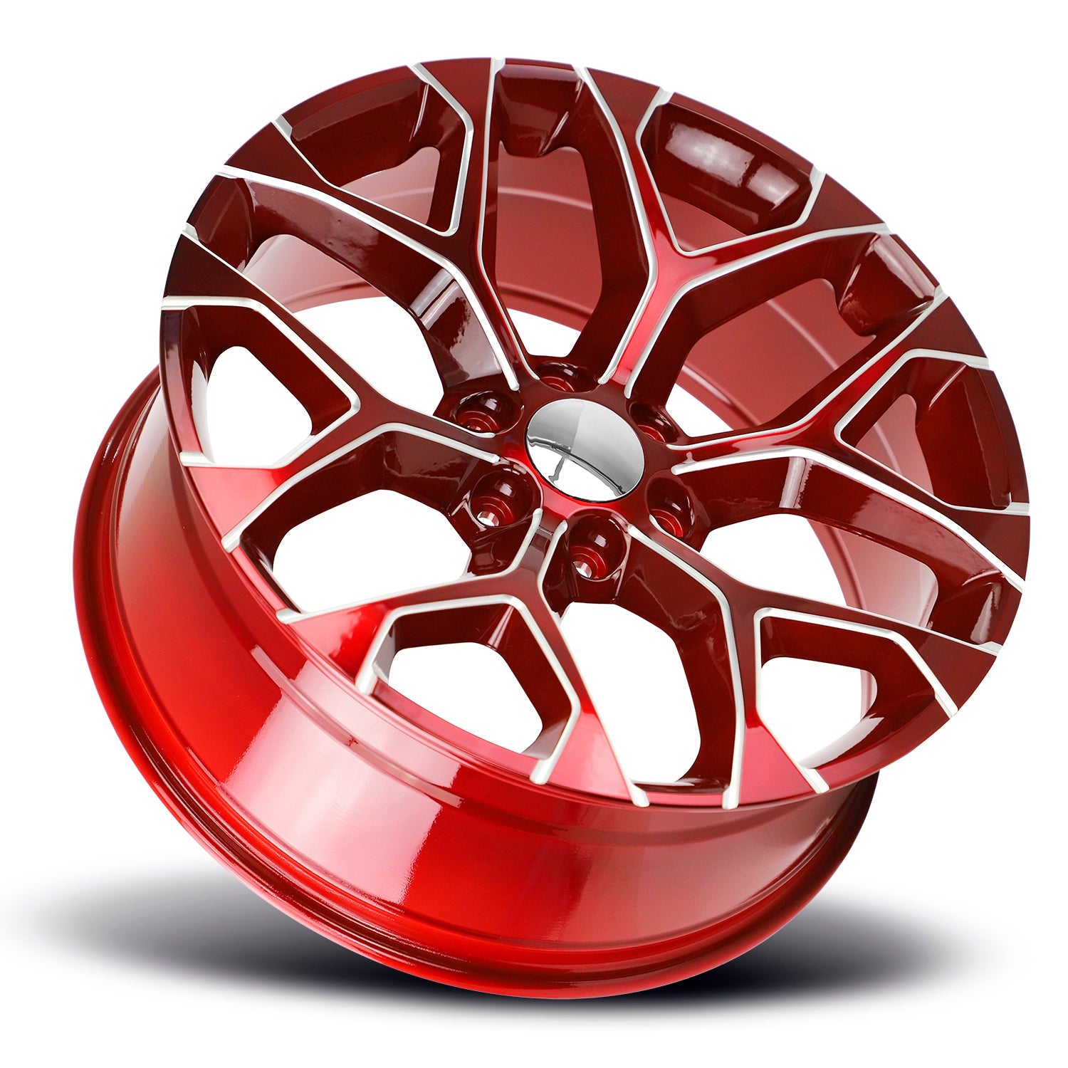 R176 Snowflake Candy Red Milled-1