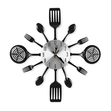 Wall Clock Creative Forks Spoons Spatulas Clock for Kitchen Lovers ~5416-3