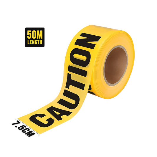 Clear Printed Yellow Caution Tape Hazard Warning Non-Adhesive Tape~5192-1