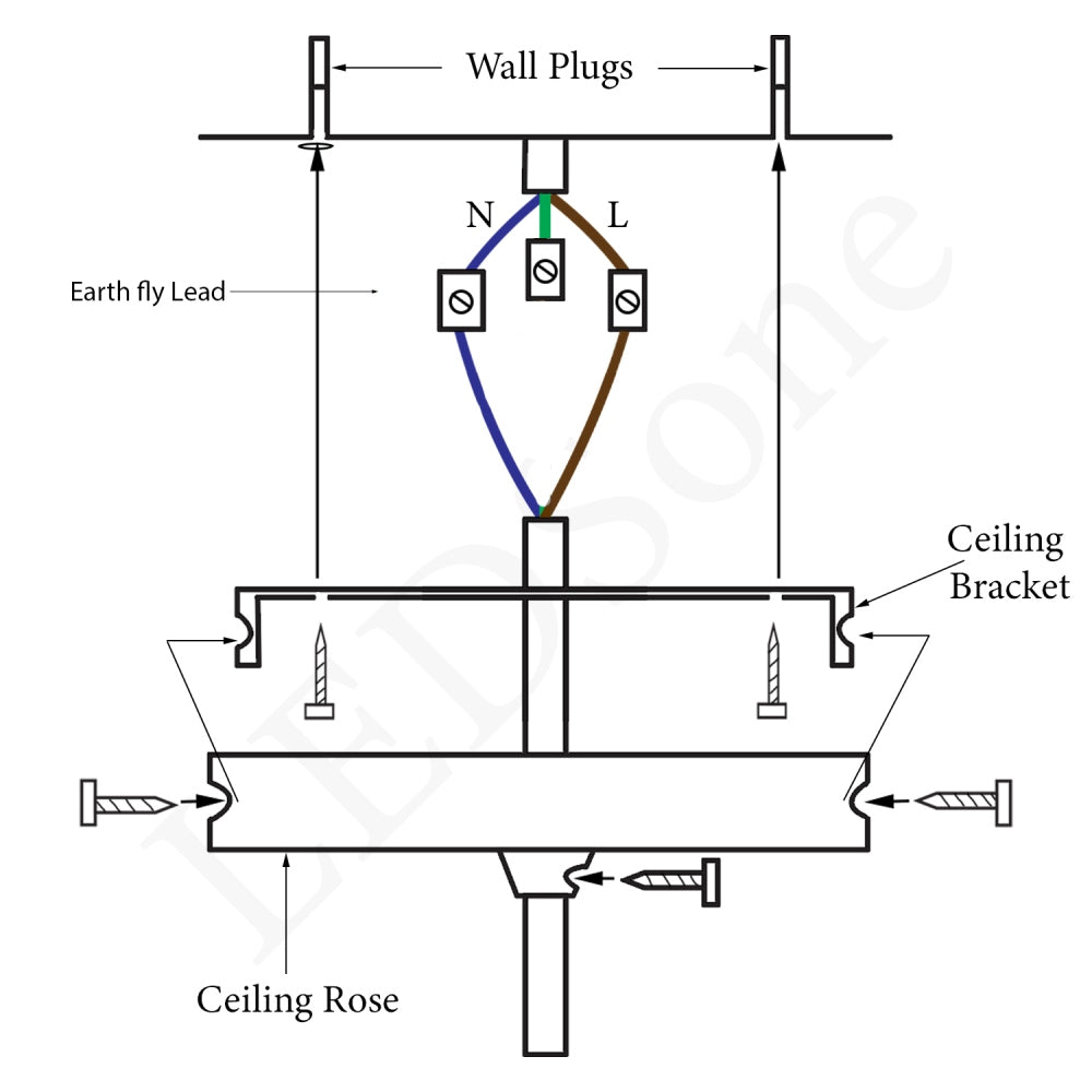 Switched Lamp Holder in Light Fittings Kit Set Form~1580-3