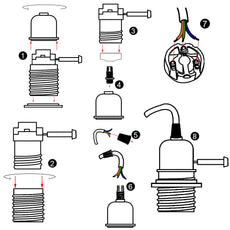 Switched Lamp Holder in Light Fittings Kit Set Form~1580-4