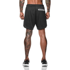 Men 2 in 1 Running Shorts Jogging Gym Fitness - Puritific