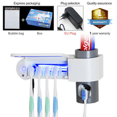 UV Light Toothbrush Holder And Toothpaste Dispenser - Puritific