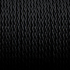 10m 2 Core Twisted Electric Cable Covered By Solid Black Color Fabric 0.75mm~4756-0