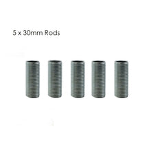 Threaded M10 Zinc Alloy 30mm Long Pipe Nipple Lamp Repair Part 5pcs~2897-0