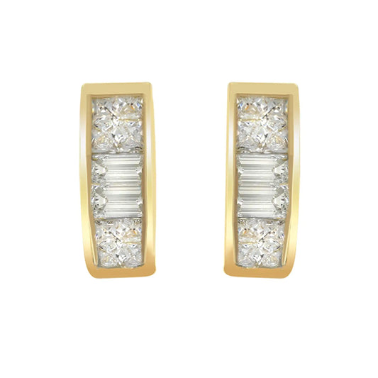 14k Yellow Gold 1/4ct TDW Diamond Earrings (H-I, SI1-SI2) - Puritific