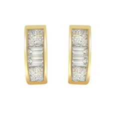 14k Yellow Gold 1/4ct TDW Diamond Earrings (H-I, SI1-SI2) - Puritific