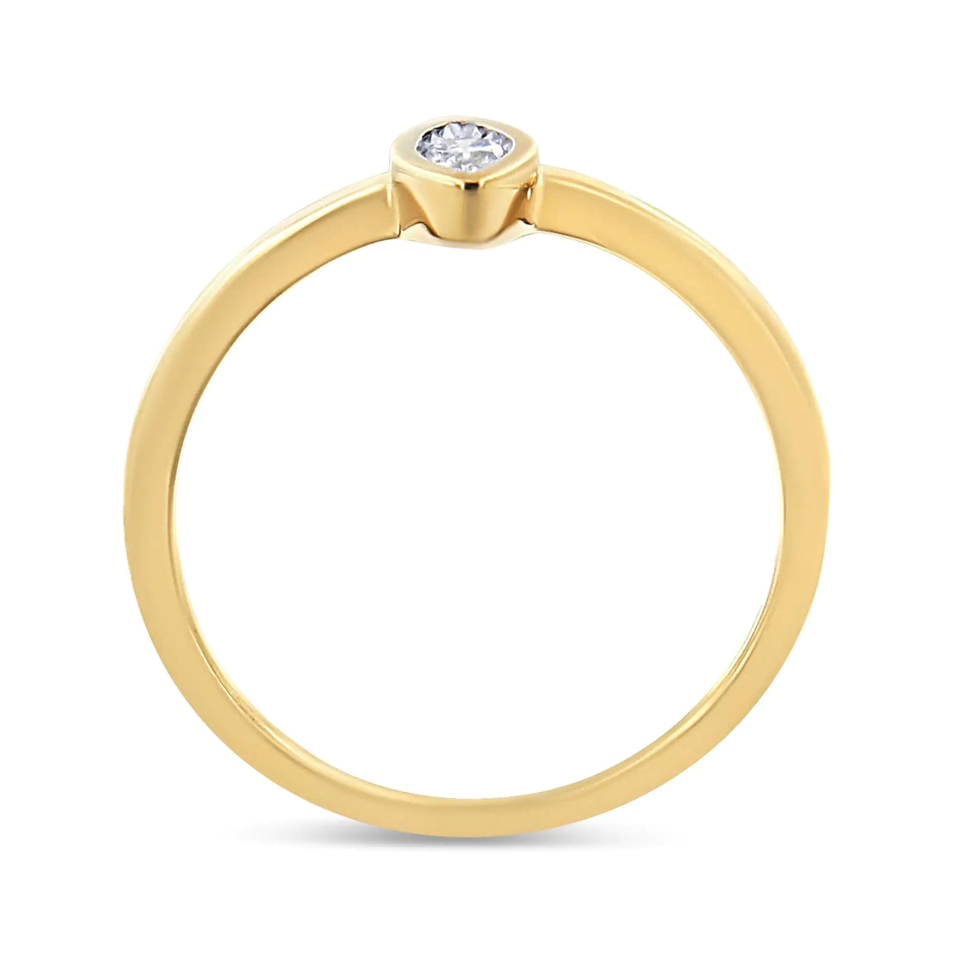 14K Yellow Gold Plated .925 Sterling Silver 1/20 Cttw Miracle Set Diamond Ring (J-K Color, I1-I2 Clarity) - Puritific