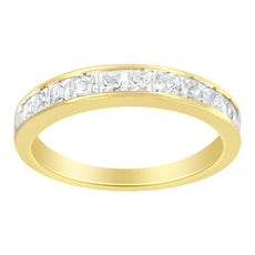 14KT Yellow Gold Diamond Channel Band Ring (1 cttw, H-I Color, SI2-I1 Clarity) - Puritific