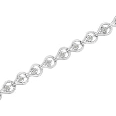 Sterling Silver Diamond Link Bracelet (1/4 cttw, I-J Color, I2-I3 Clarity) - Puritific