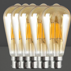 Vintage Style LED  B22 ST64 8W Unique Designer Style Amber Light Bulb ~ 5173-0